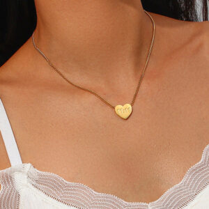 11:11 Heart Pendant Necklace - Delicate Design
