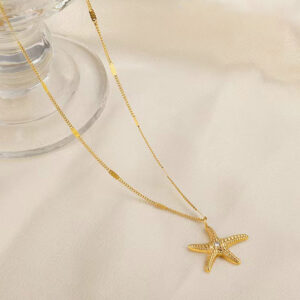 Starfish Pendant Necklace - Beach Style