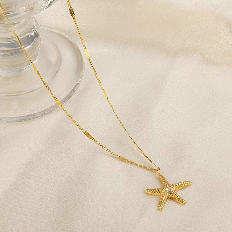 starfish-pendant-necklace-beach-style
