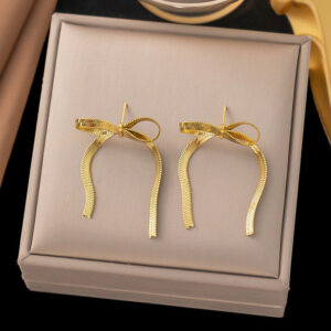 Bow Hoop Earrings for Fashion