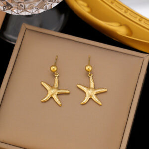 Starfish Dangle Earrings - Beach Chic Style