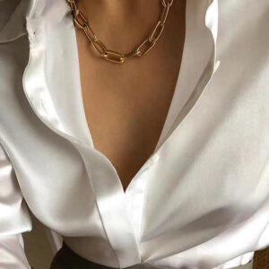 Large Chain Necklace - Minimalist Style