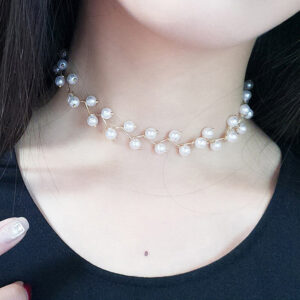 Delicate Pearl Choker Necklace - Feminine Style
