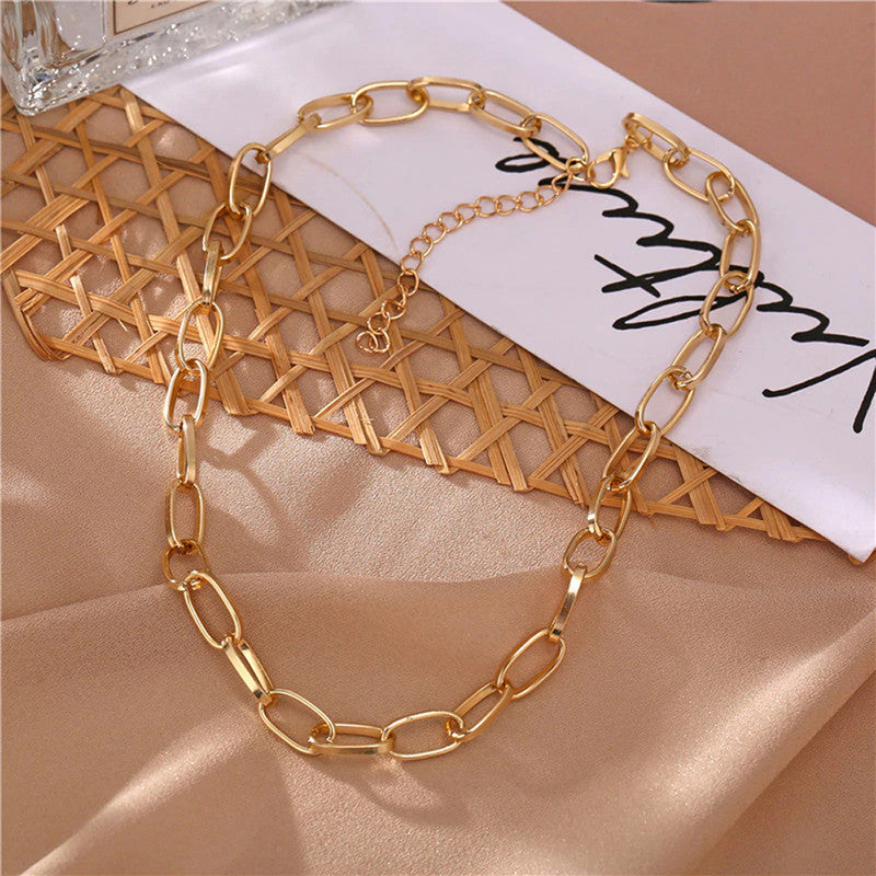 Large Chain Necklace - Minimalist Style - Image 2