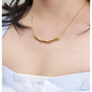 Minimalist Bar Necklace with Chain