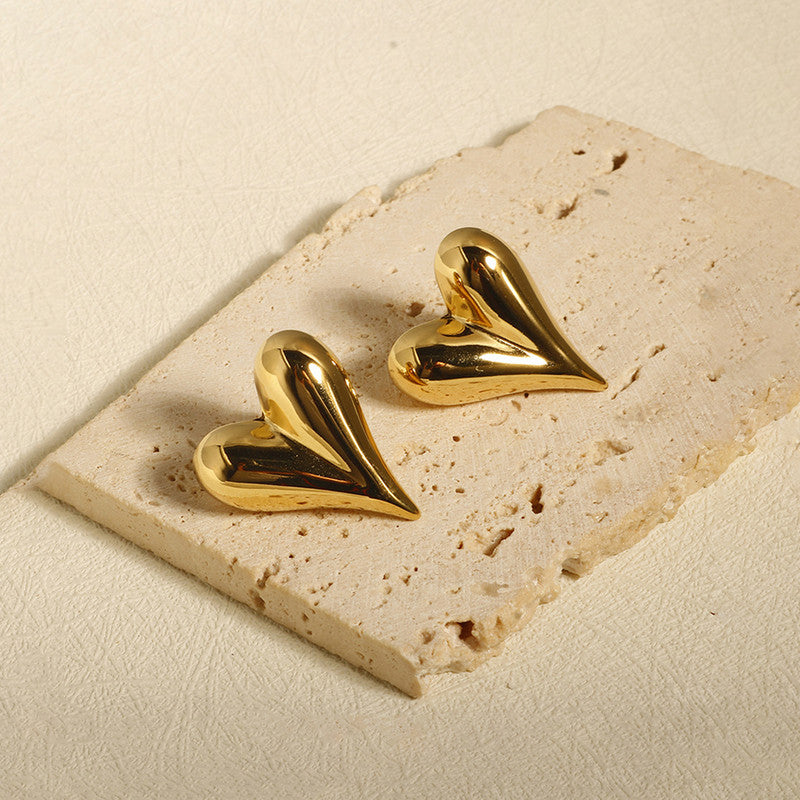 Heart Stud Earrings - Image 3