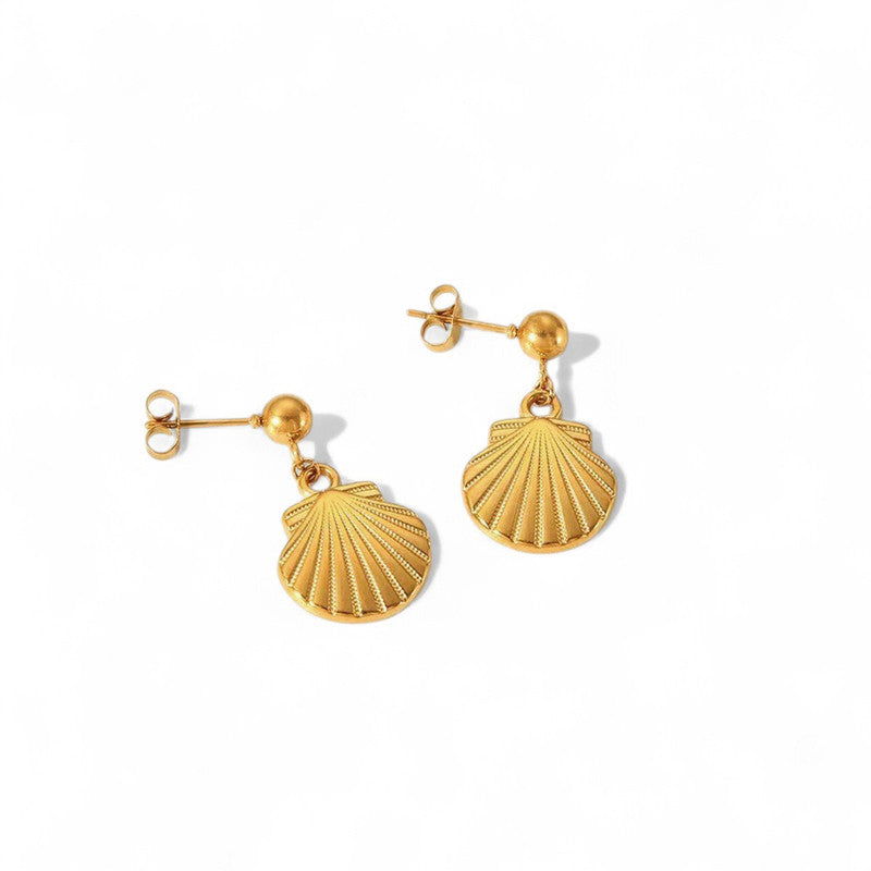 Elegant Shell Drop Earrings - Image 4