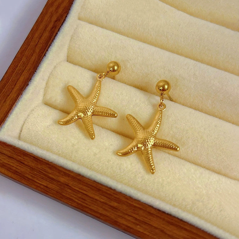 Starfish Dangle Earrings - Beach Chic Style - Image 4