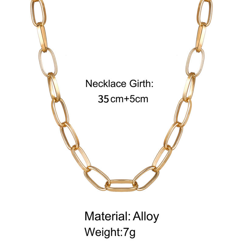 Large Chain Necklace - Minimalist Style - Image 4