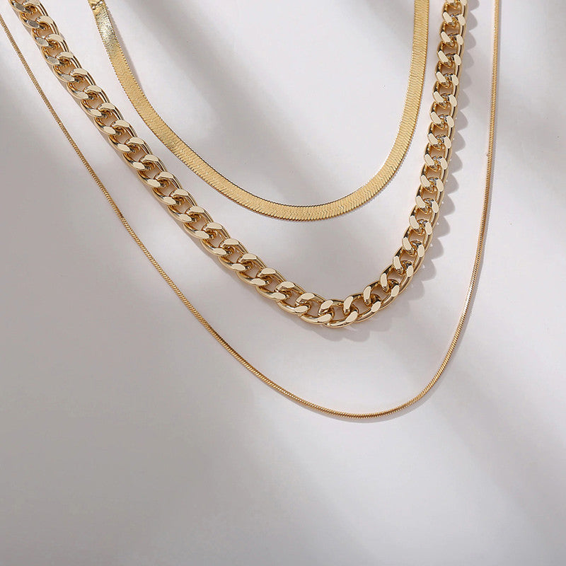 Layered Chain Necklace Set - Chic Style - Image 3