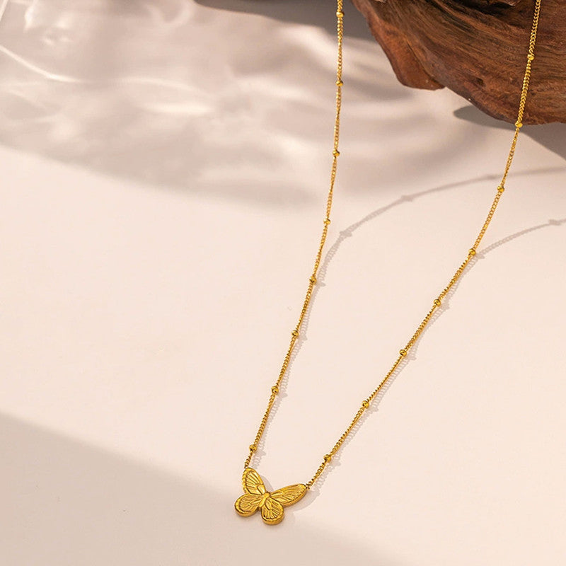 Butterfly Pendant Necklace - Delicate Style - Image 4